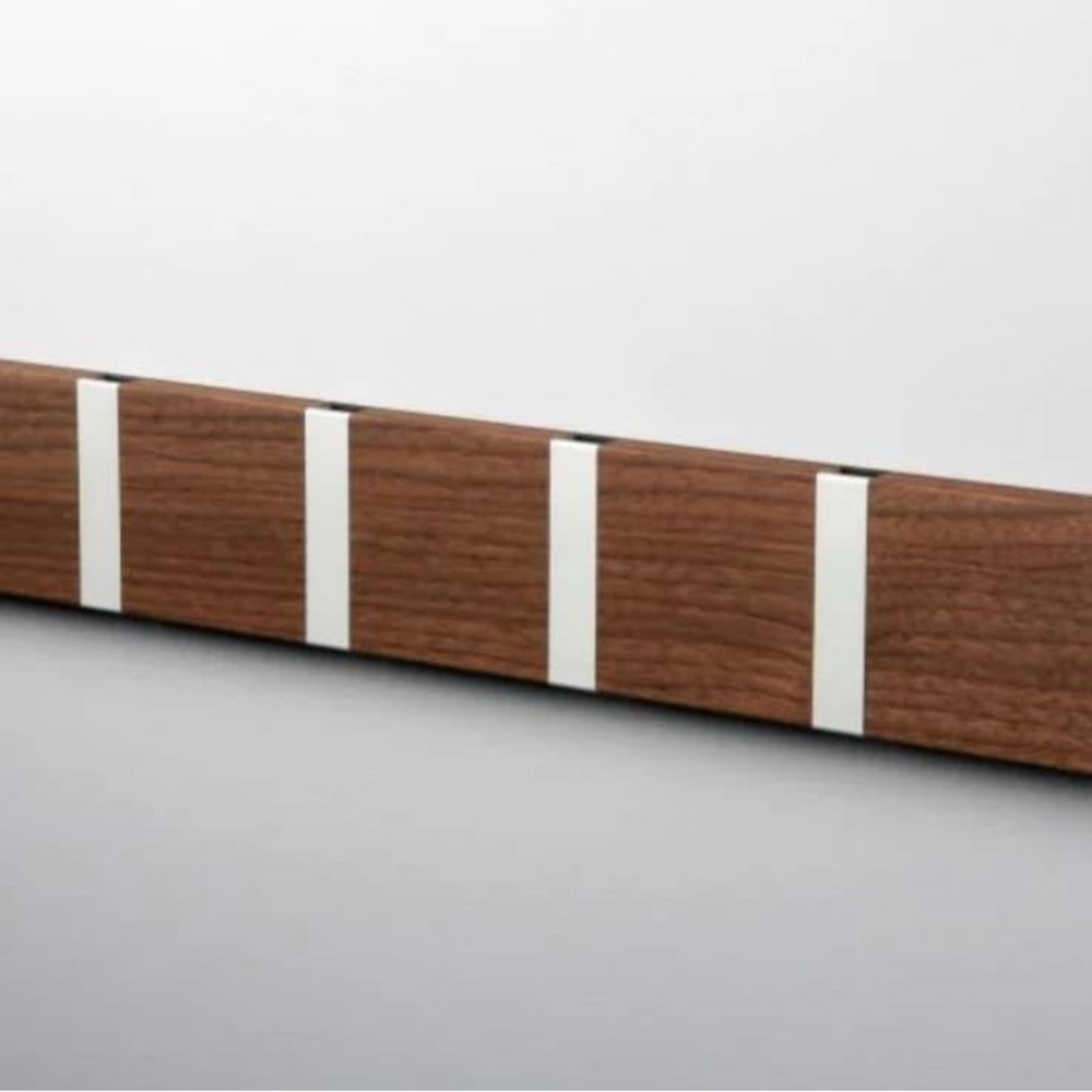 Wall-Mounted Walnut Coat Hooks
